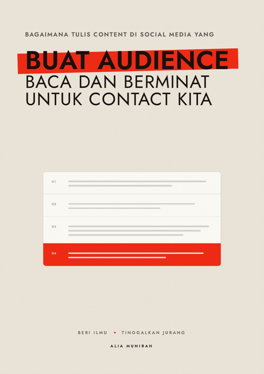 Modul 3 — Bagaimana Tulis Content Yang Buat Audience Contact Kita