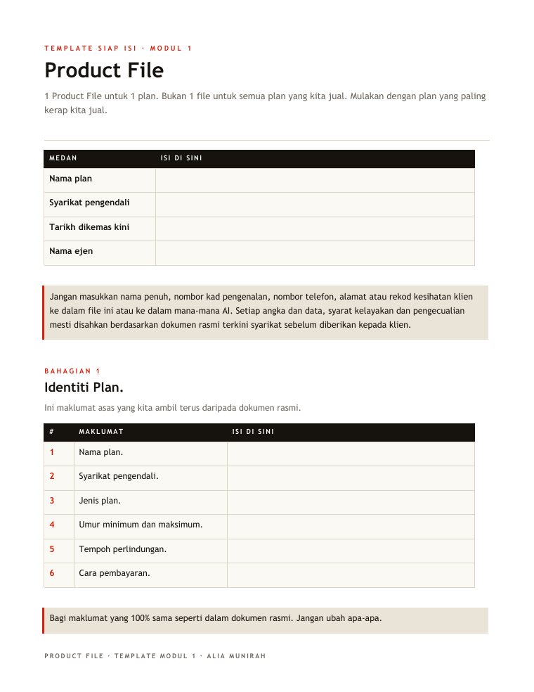 Template 1 Product File — Identiti Plan