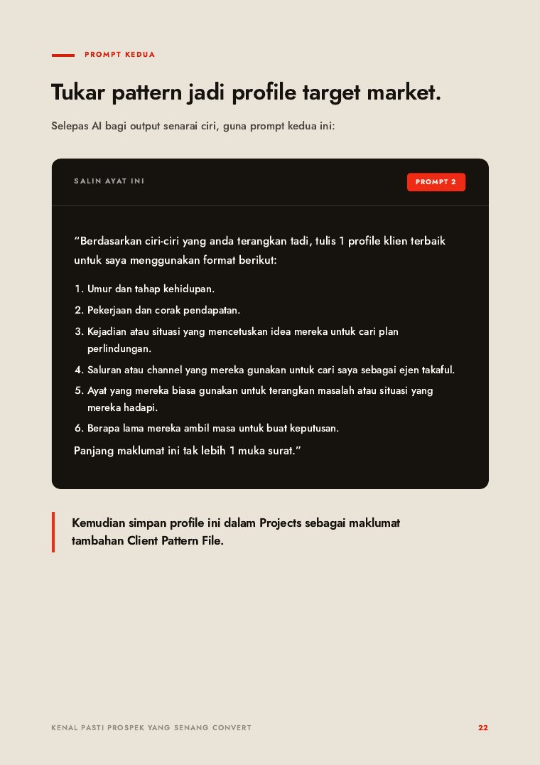 Muka surat 22 — prompt profil klien