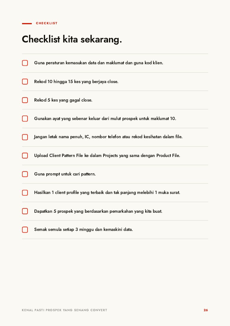 Muka surat 26 — checklist