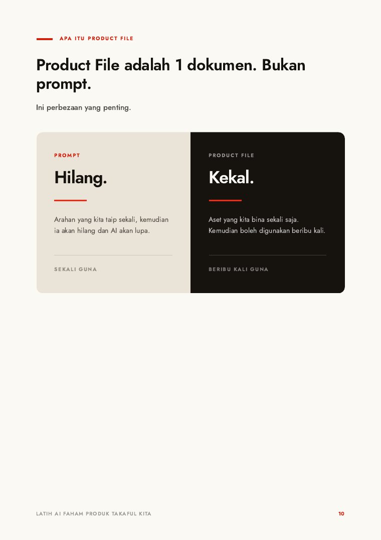 Muka surat 10 — prompt lawan Product File